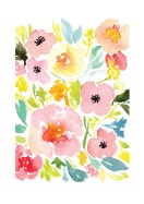 Flowers Watercolor Art | Crie seu próprio pôster