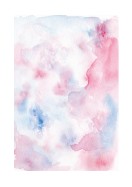 Abstract Blue And Pink Watercolor Art | Crie seu próprio pôster