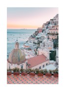 Positano Amalfi Coast Sunset | Crie seu próprio pôster