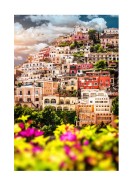 Colorful Houses In Positano | Crie seu próprio pôster