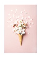 Flowers In Waffle Cone | Crie seu próprio pôster