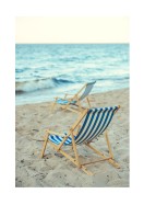 Beach Chairs By The Ocean | Crie seu próprio pôster
