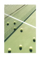 Tennis Balls On Tennis Court | Crie seu próprio pôster