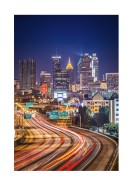 Atlanta Skyline At Night | Crie seu próprio pôster